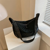 Quilted Women Crossbody Bag Winter Top-handle Bags Casual Female Shoulder Bags