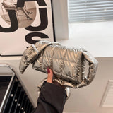 Quilted Women Messenger Bag Buckle Ladies Handbags Casual Flap Nylon