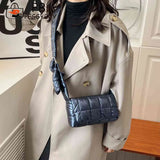 Quilted Women Messenger Bag Soft Solid Casual Flap Nylon Autumn Winter