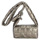 Quilted Women Messenger Bag Check Cotton-Padded Nylon Buckle Flap Soft Solid