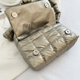 Quilted Women Messenger Bag Check Crossbody Bags Casual Buckle