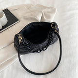 Quilted Women Shoulder Bags Crescent Chain Underarm Shoulder Bags