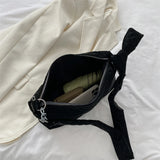 Quilted Cotton Crossbody Bag Diamonds Lattice Chains Zipper