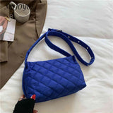Quilted Women Shoulder Bags Winter Messenger Bags Soft Buckle