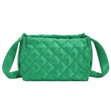Quilted Women Shoulder Bags Winter Messenger Bags Soft Buckle