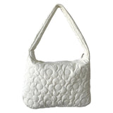 Quilted Women Tote Handbag Large Capacity Bubble Top-handle Bag