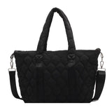 Quilted Women Bag Nylon Large Tote for Ladies Big Shoulder Side Bags