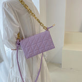 Quilting PU Leather Crossbody Bag for Women Summer Travel Trends Shoulder Bag