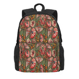 Orange Floral Backpacks Men Women School Bag Boys