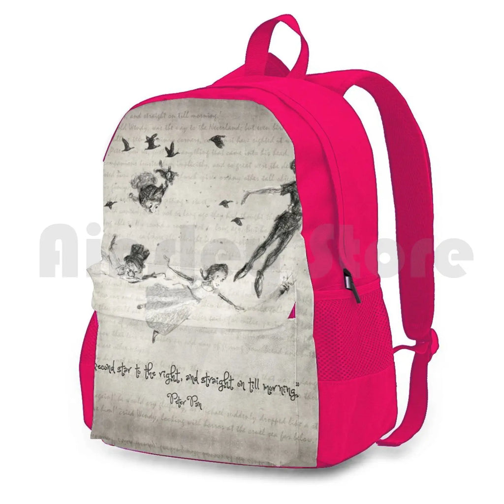 Outdoor Hiking Backpack Waterproof Camping Travel Vintage Book