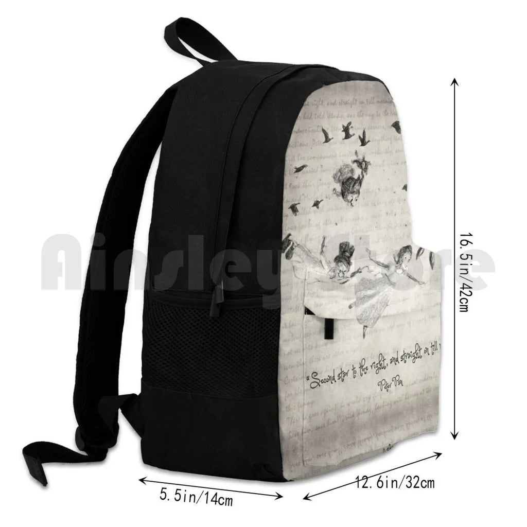 Outdoor Hiking Backpack Waterproof Camping Travel Vintage Book