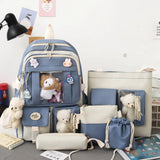 4-Piece Set Kids School Backpacks Large Capacity Boys Girls Shoulder Bags