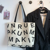 Large Capacity Student Class Book Bags Canvas Shopping Bags Women Handbags