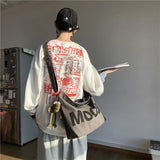 Retro Harajuku Canvas Messenger Bag for Men