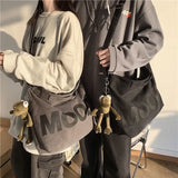 Retro Harajuku Canvas Messenger Bag for Men