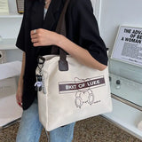 Canvas Women's Bear Tote Bag Large Capacity Casual Messenger Bags