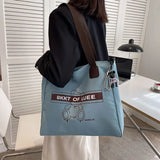 Canvas Women's Bear Tote Bag Large Capacity Casual Messenger Bags