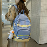 Large Capacity Contrast Backpack School Bags for Girls