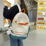 Large Capacity Contrast Backpack School Bags for Girls