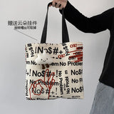 Autumn Canvas Women's Shoulder Bag Ins Large Capacity Travel Handbag