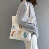 Canvas Shoulder Bag Japanese Students School Tote Bag