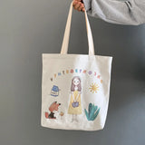 Canvas Shoulder Bag Japanese Students School Tote Bag