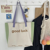 Canvas Women's Shoulder Bags Large Capacity Letter Print Casual Tote Bag