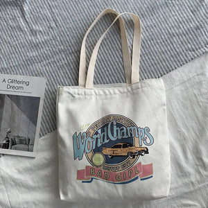 Large Capacity Canvas Tote Bag for Students