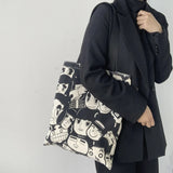 Large Canvas Shoulder Bag for Students