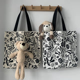 Graffiti Canvas Women's Shoulder Tote Bag Shopping Bags