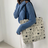 Large Capacity Student Canvas Shoulder Bag