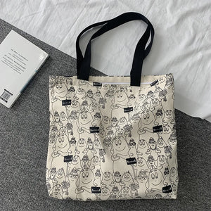 Large Capacity Student Canvas Shoulder Bag