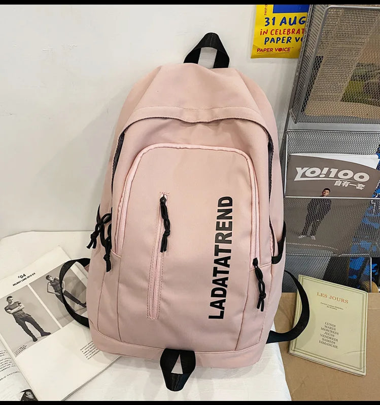 Casual Nylon School Bags for Girls College Travel Backpack