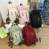 Casual Nylon School Bags for Girls College Travel Backpack