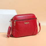 Women's Leather Chain Crossbody Bag Messenger Purse