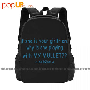 Girlfriend Playing Mullet Backpack Large Capacity