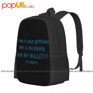 Girlfriend Playing Mullet Backpack Large Capacity