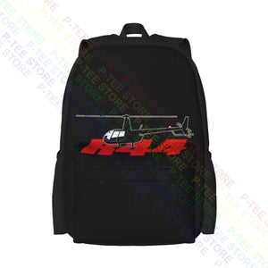 R44 Helicopter Pilot Aviation Backpack School Gym Tote Bag