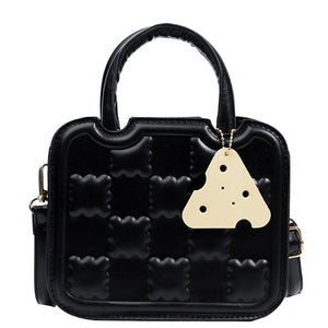 REAVEASY Vintage Shoulder Bag Small Square Crossbody Bag