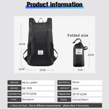 Men's Waterproof Foldable Sports Backpack for Teenager