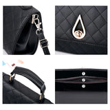 Small Shoulder Bag Plaid PU Leather Women Messenger Bags Crossbody Handbags