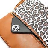 Vintage Leopard Women Bag Tassel Flap Crossbody Shoulder Bag Ladies Leather Hand