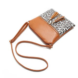 Vintage Leopard Women Bag Tassel Flap Crossbody Shoulder Bag Ladies Leather Hand