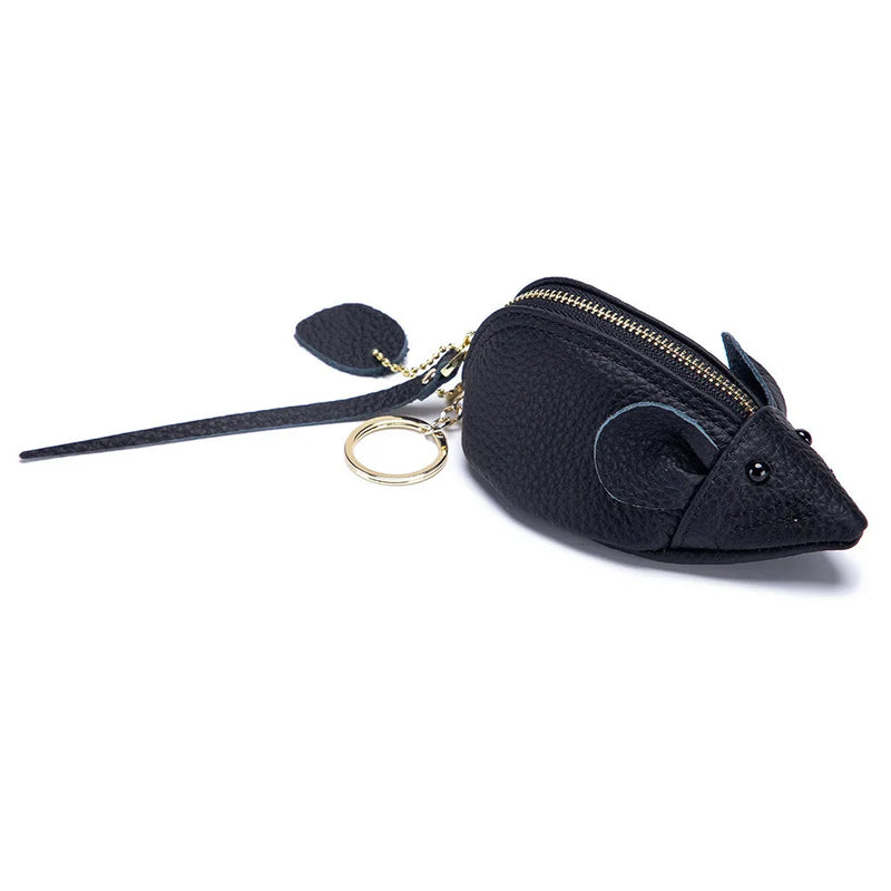 Mouse Lipstick Coin Purse Leather Mini Wallet