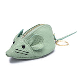 Mouse Lipstick Coin Purse Leather Mini Wallet