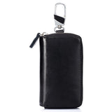 Leather Car Key Holder Wallet Zipper Unisex Key Bag