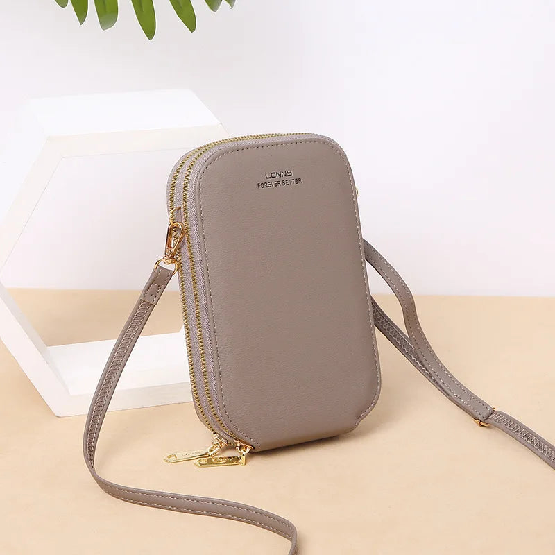 RFID Anti-theft Female Touch Screen Phone Bag Ladies Women Vertical