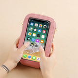 RFID Anti-theft Female Touch Screen Phone Bag Ladies Women Vertical