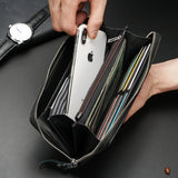 RFID Anti-theft Leather Wallet Men's Bag Vintage HandBag Clutch Carteras