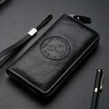 RFID Anti-theft Leather Wallet Men's Bag Vintage HandBag Clutch Carteras